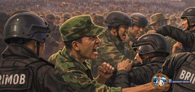 Bentrokan TNI vs Brimob di Buton Selatan Berakhir Damai dengan Makan Bersama